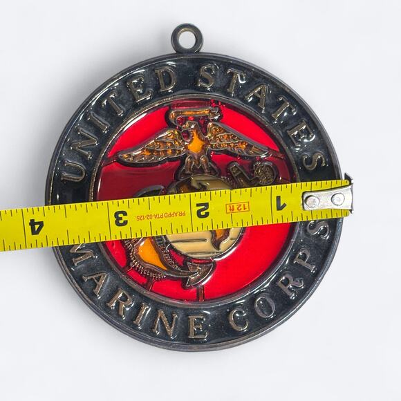 United States Marine Corps Flat Stained Glass Suncatcher Ornament Militariana - Picture 5 of 5